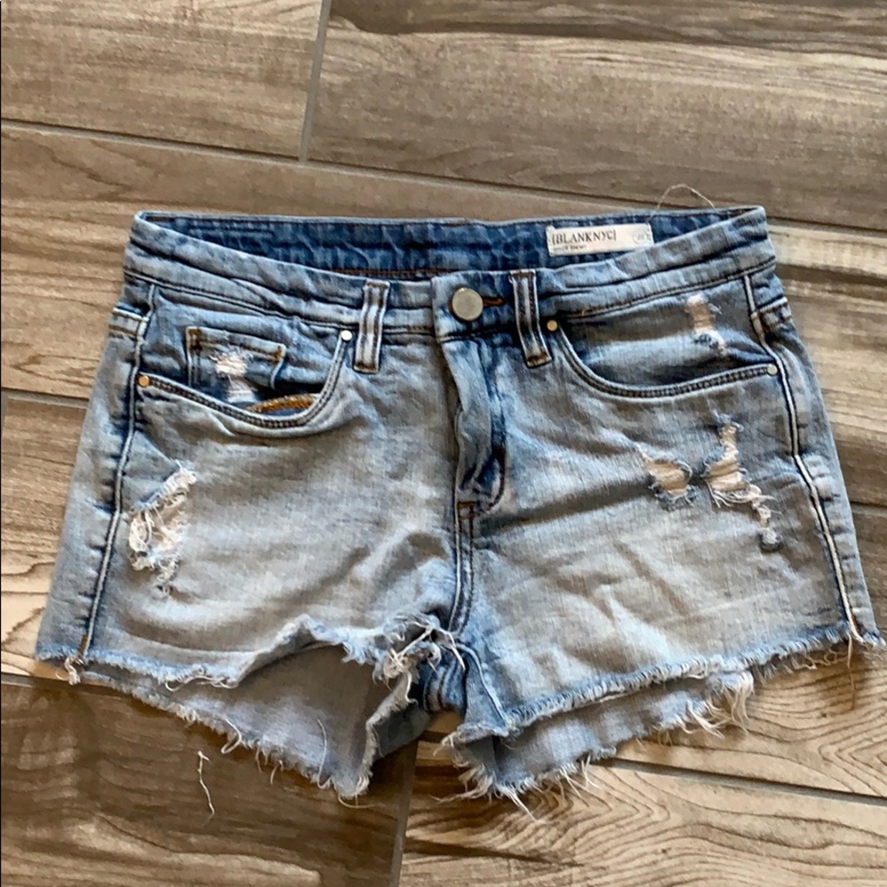 Blank Distressed Denim Shorts size 26